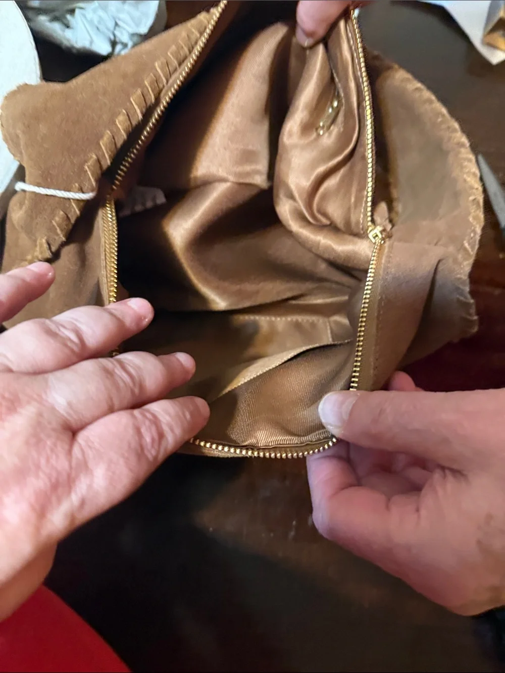 Haute Hippie Brown Suede Hobo Bag
